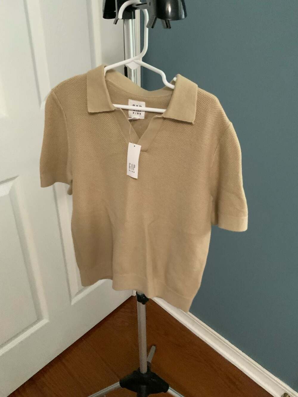 Gap Kids Knit Polo Size Girls Size S Tan Cotton Sweater Shirt